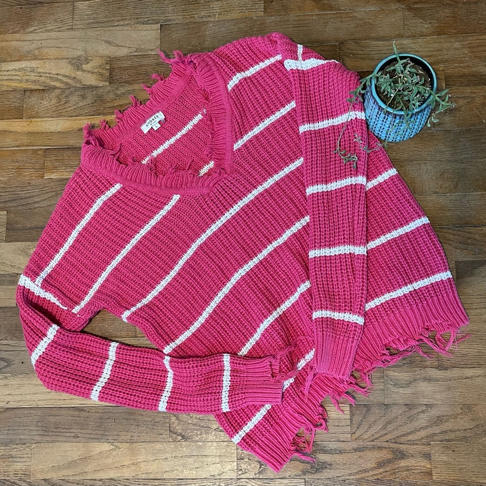 Andrée by Unit Size L Pink/white sweater